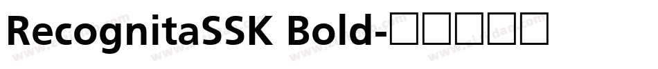 RecognitaSSK Bold字体转换